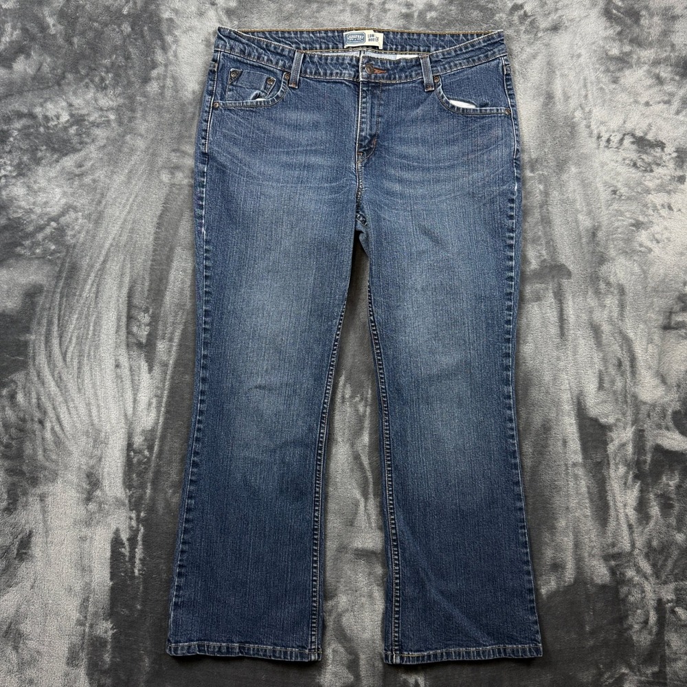 Signature by Levi Strauss Bootcut Jeans Womens 16 Short Blue Low Rise Denim